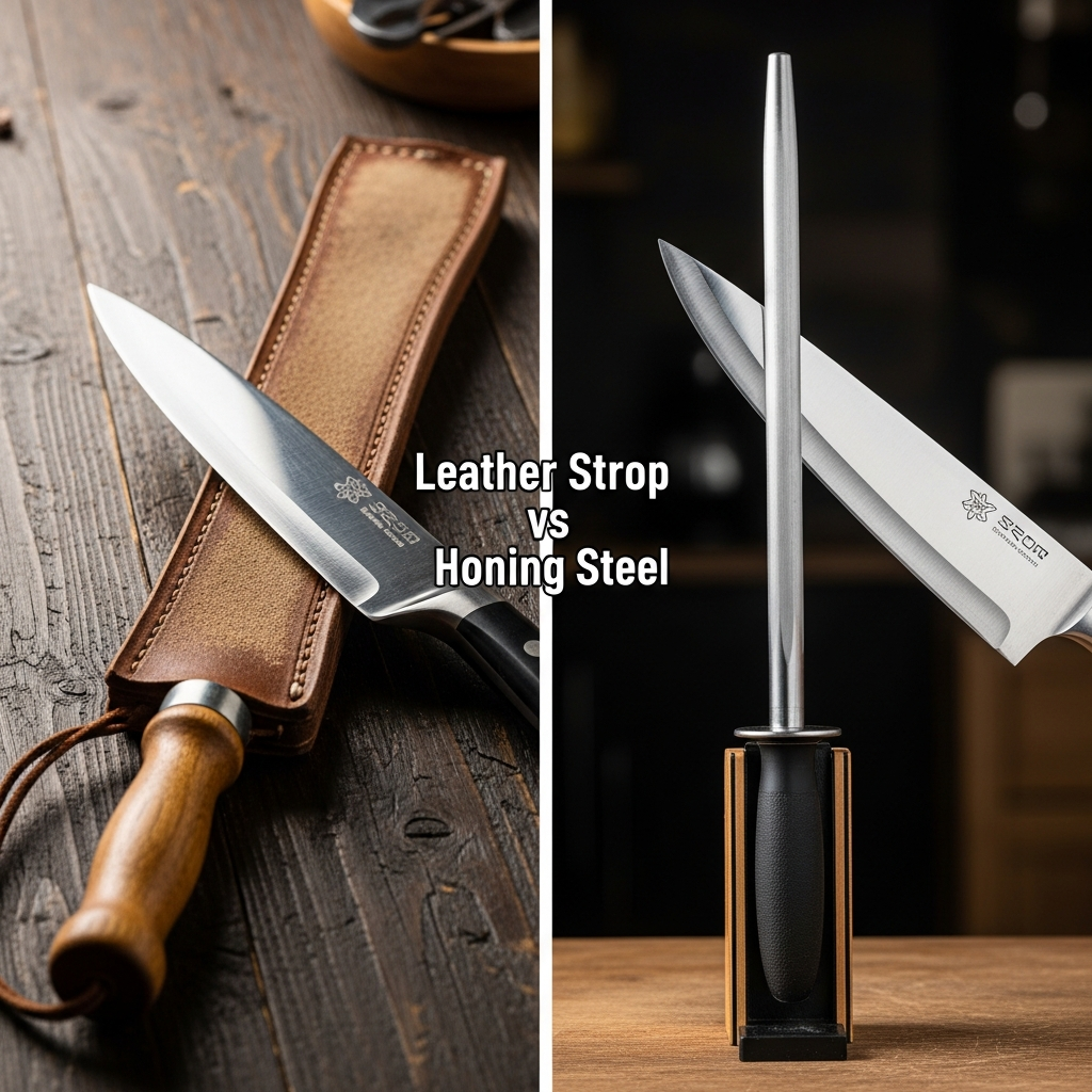 Leather strop vs honing steel