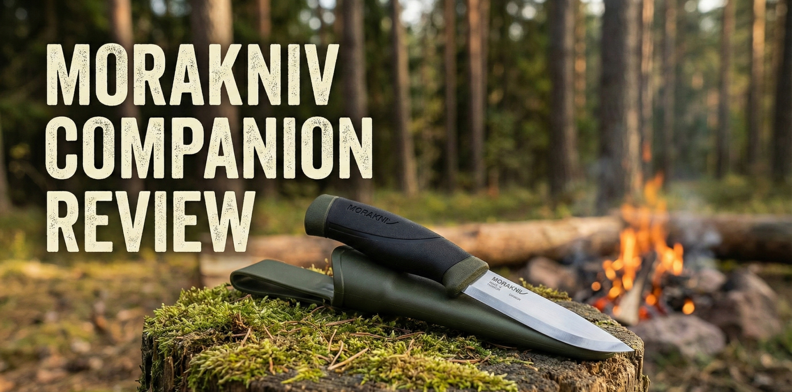 Morakniv Companion Fixed Blade Knife in Forest Setting