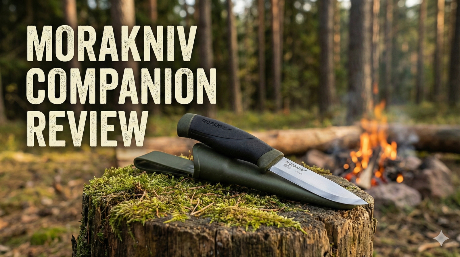 Morakniv Companion Fixed Blade Knife in Forest Setting