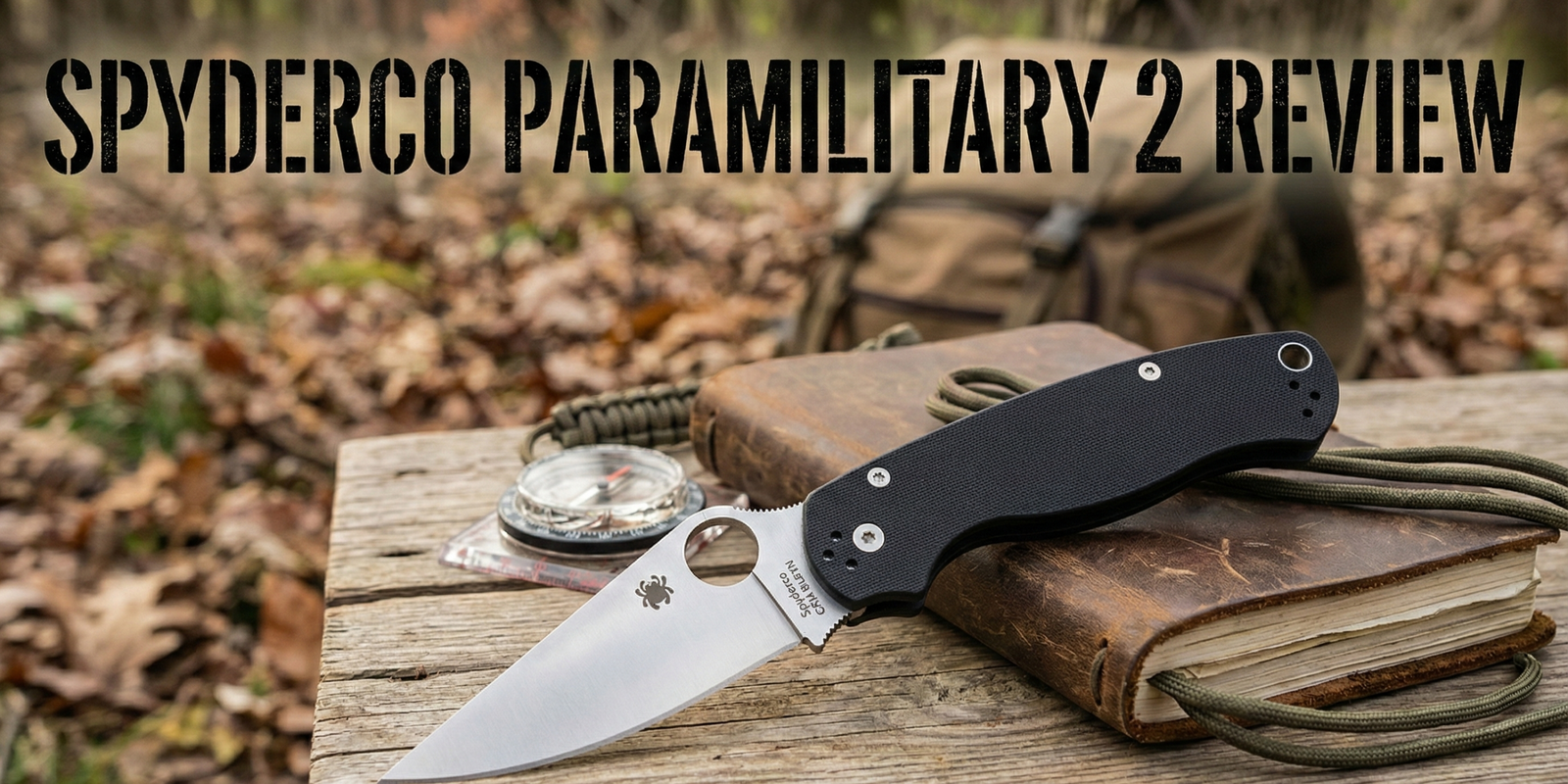 Spyderco Paramilitary 2 Camo G10 Handle Black Blade