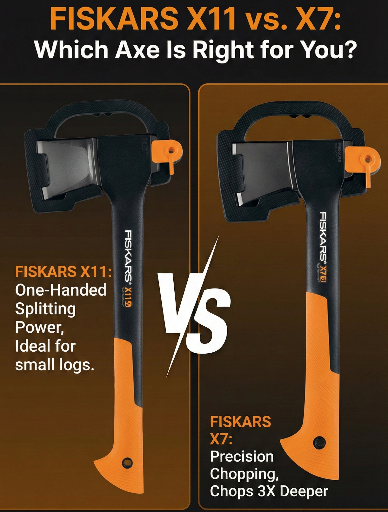 Fiskars X11 and X7 Axes Comparison
