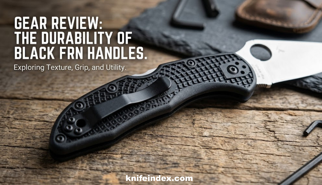 Textured black FRN polymer knife handle