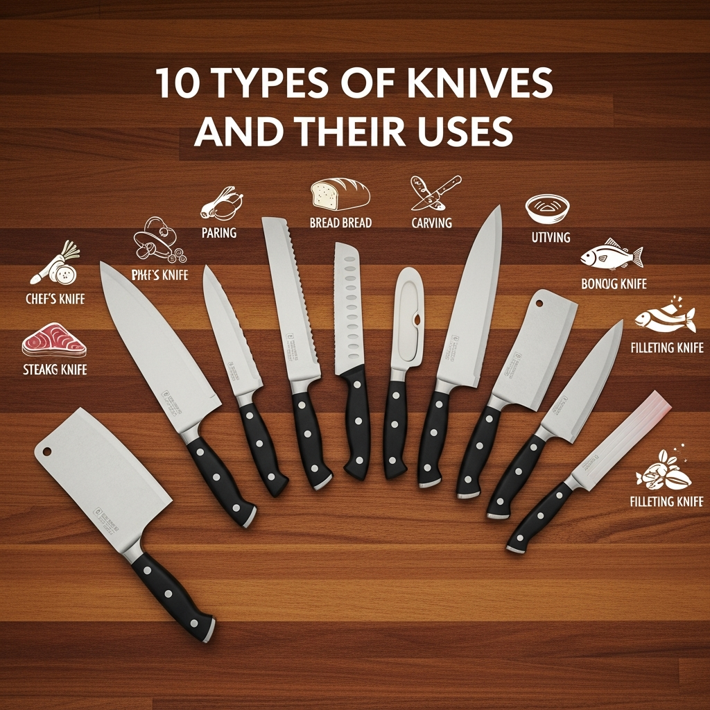 10 Knife Types Explained: Best Uses, Edge Geometry &#038; Task Fit