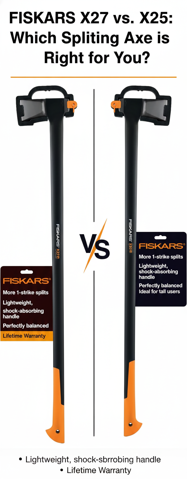 Fiskars X27 vs X25: How Handle Length Changes Swing Safety &#038; Power