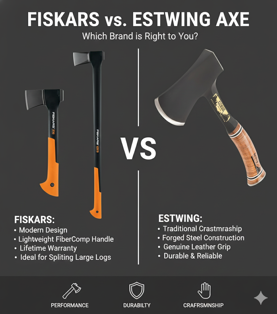 Fiskars vs Estwing: Which Axe Reduces Shock Better for Cord Splitting?