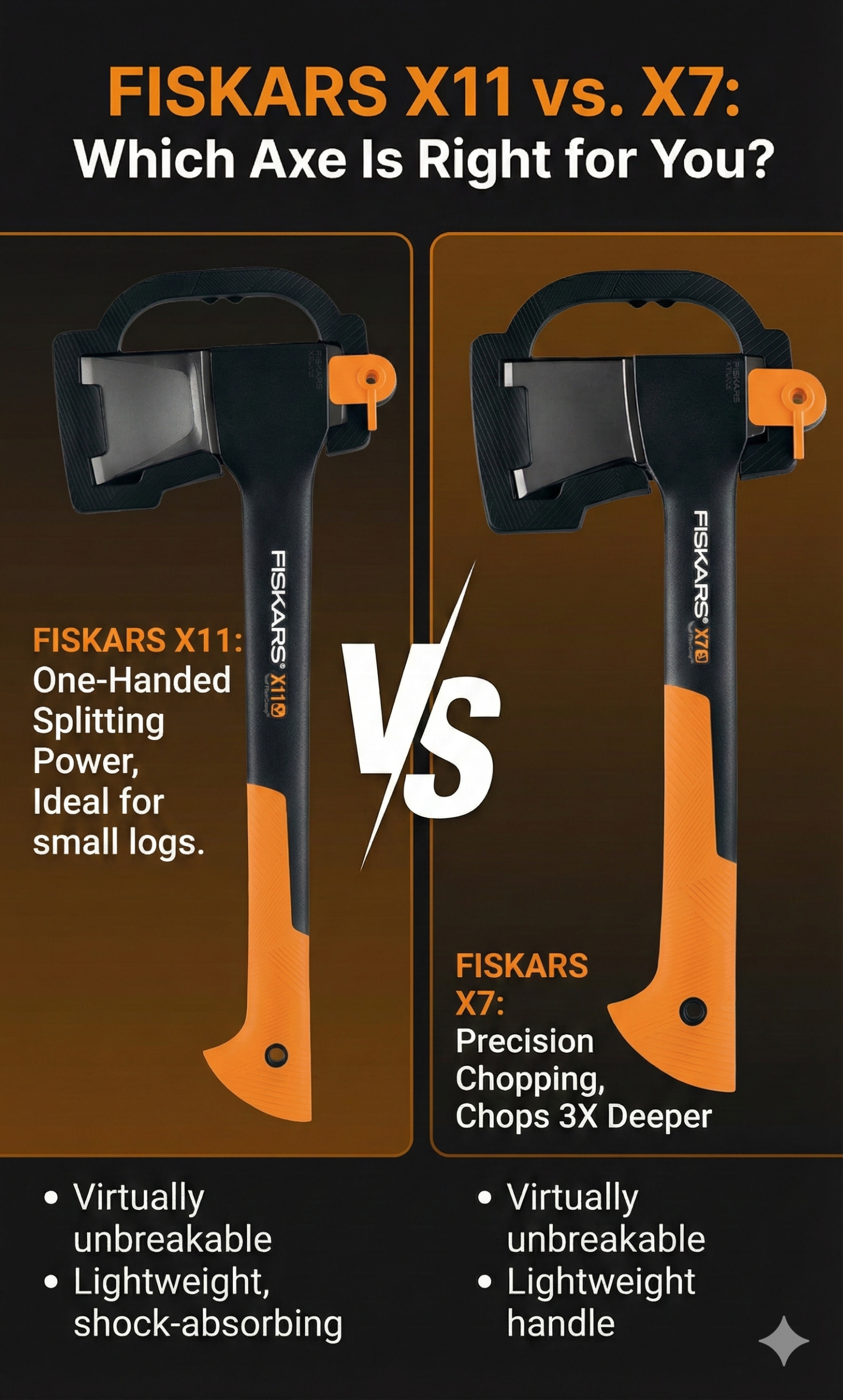 Fiskars X7 vs X11: Which Axe Geometry Wins for Your Campfire?